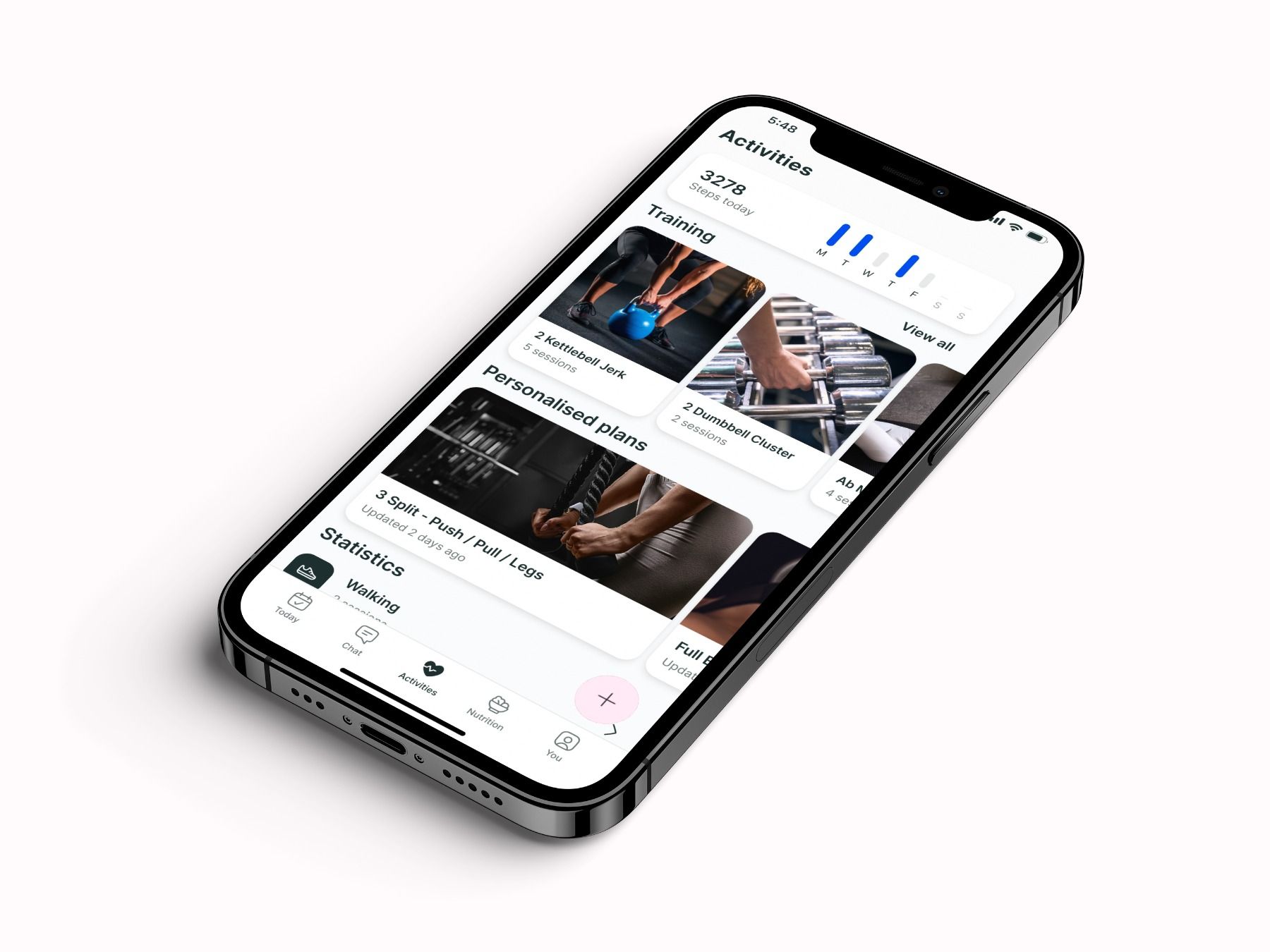 Another mockup of the coaching app showcasing more features.